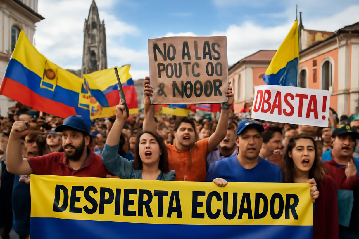 Despierta Ecuador: Protestas en Quito contra las políticas de Noboa