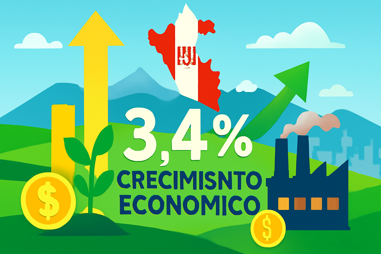 Perú: Proyección de Crecimiento Económico Aumenta a 3.4% para 2026
