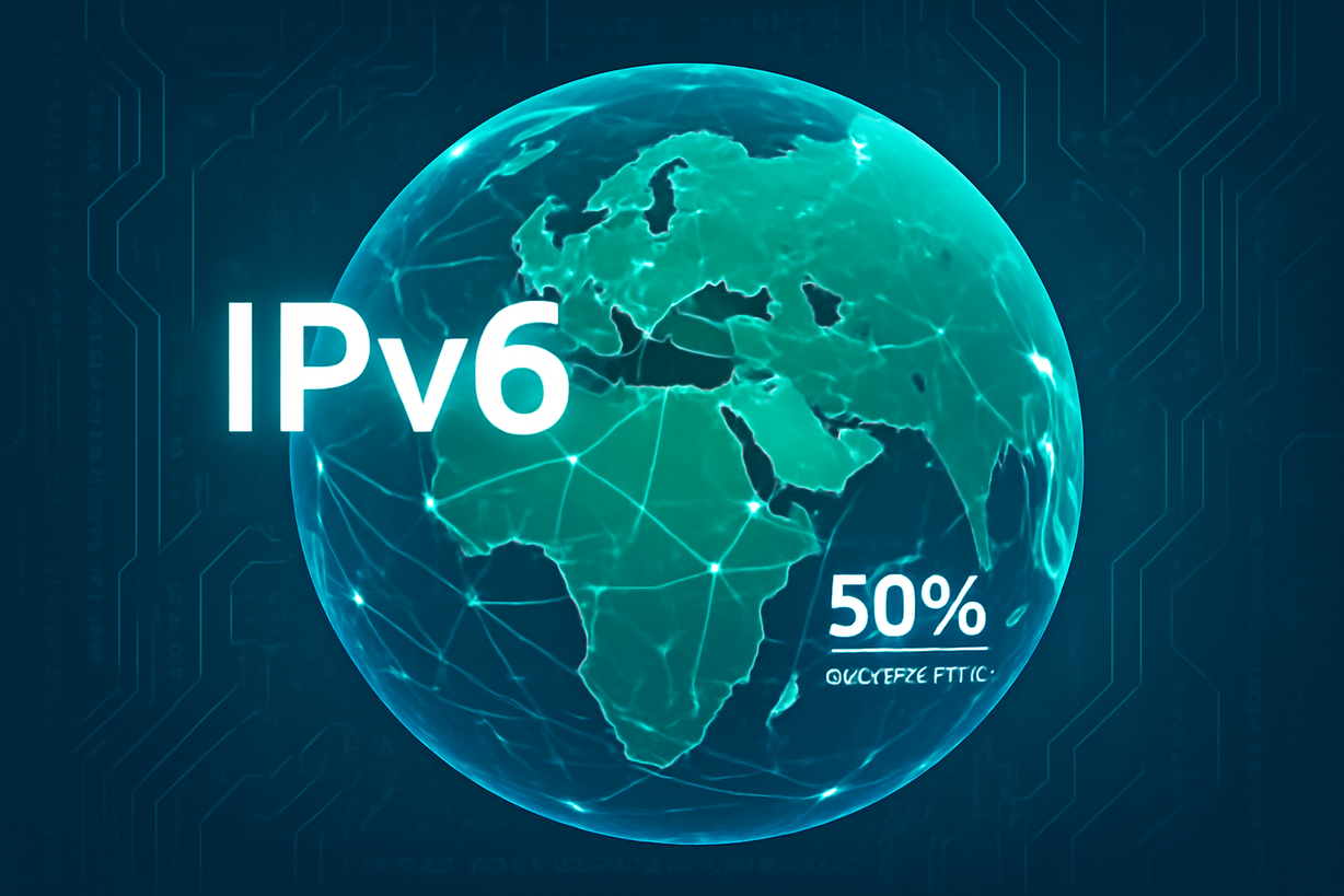 Google Reporta un Hito: 50% de Usuarios Acceden a Servicios a través de IPv6