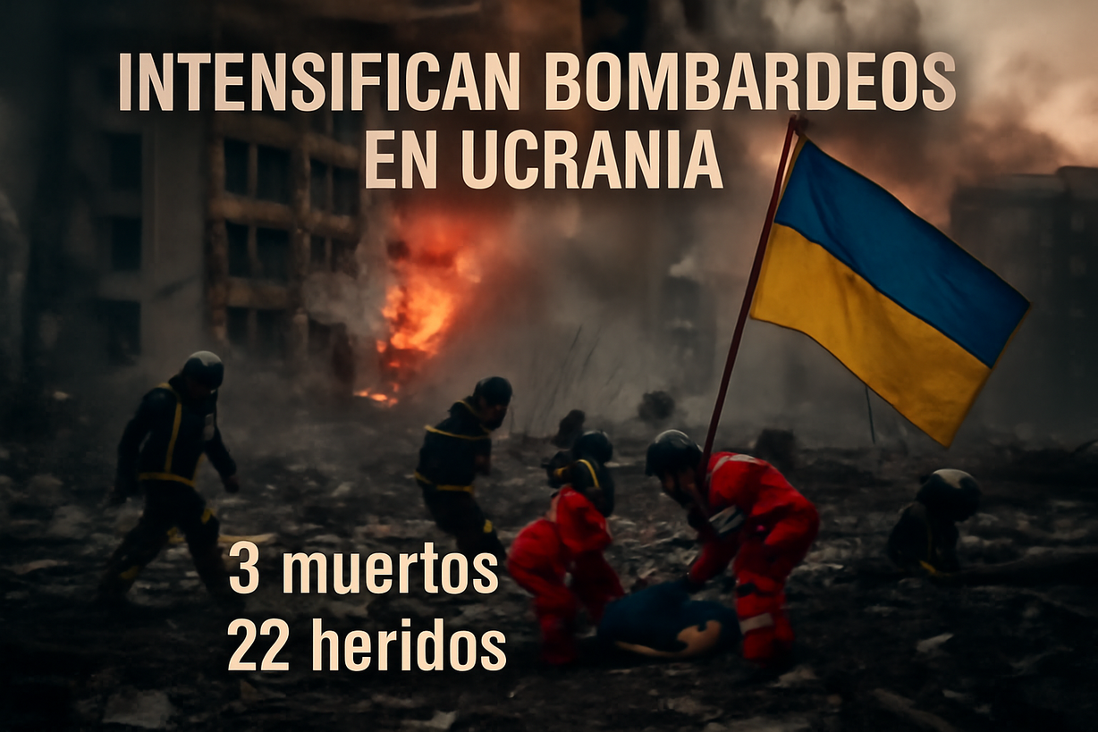 Aumento de bombardeos rusos en Ucrania deja tres muertos y 22 heridos
