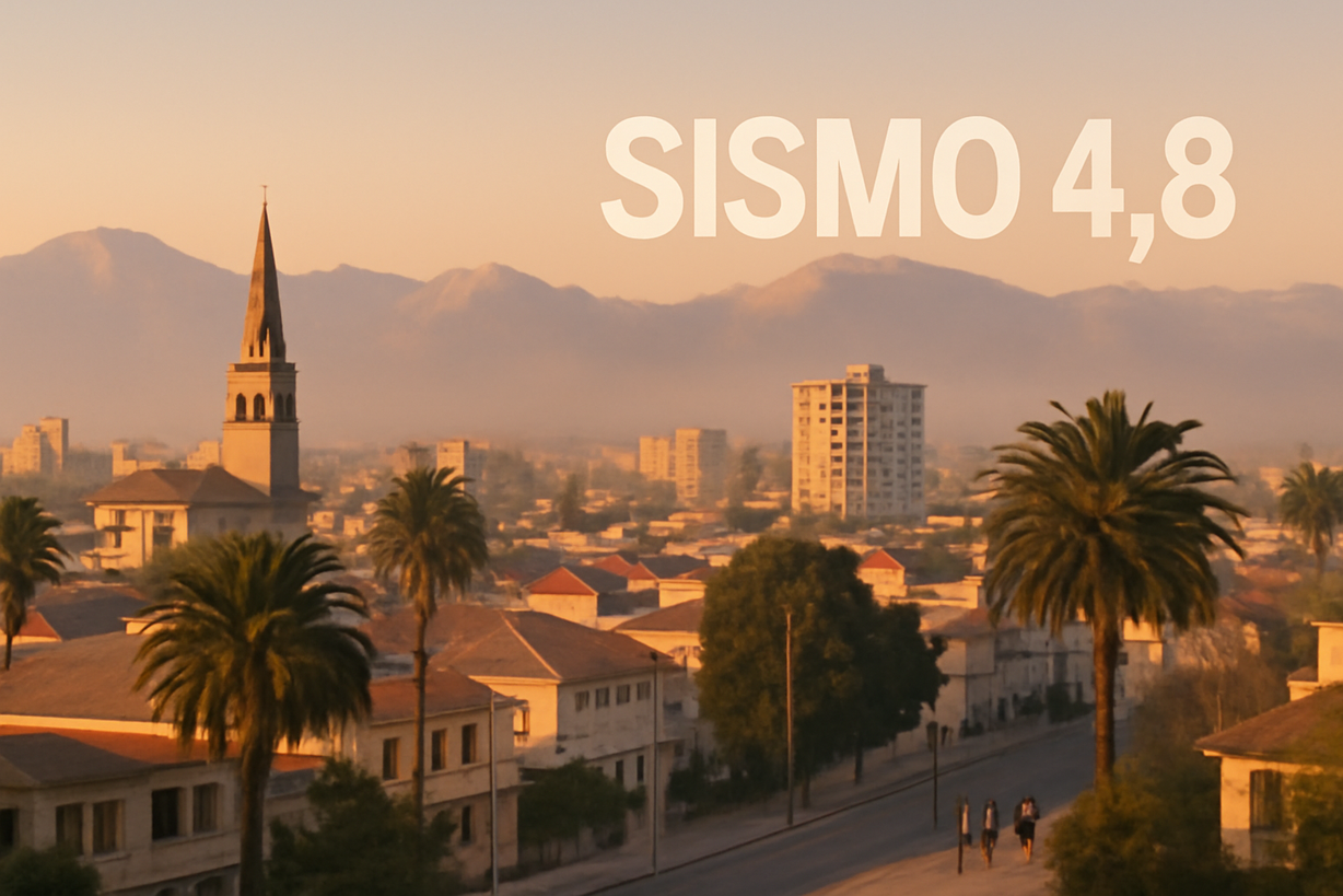 Sismo de 4.8 sacude La Serena, Chile, sin daños reportados