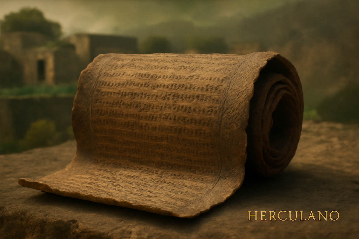Revelan el misterio del papiro de Herculano tras casi dos mil años