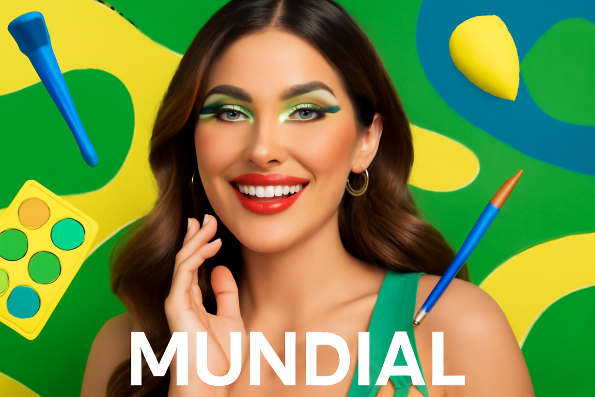 Nicolle Figueroa Brilla con Maquillaje Artístico Inspirado en el Mundial