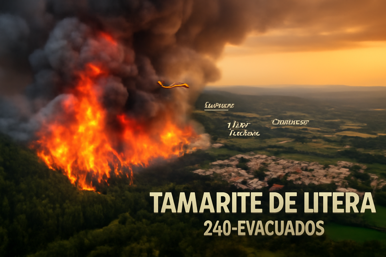 Incendio forestal en Huesca obliga a evacuar a 240 vecinos