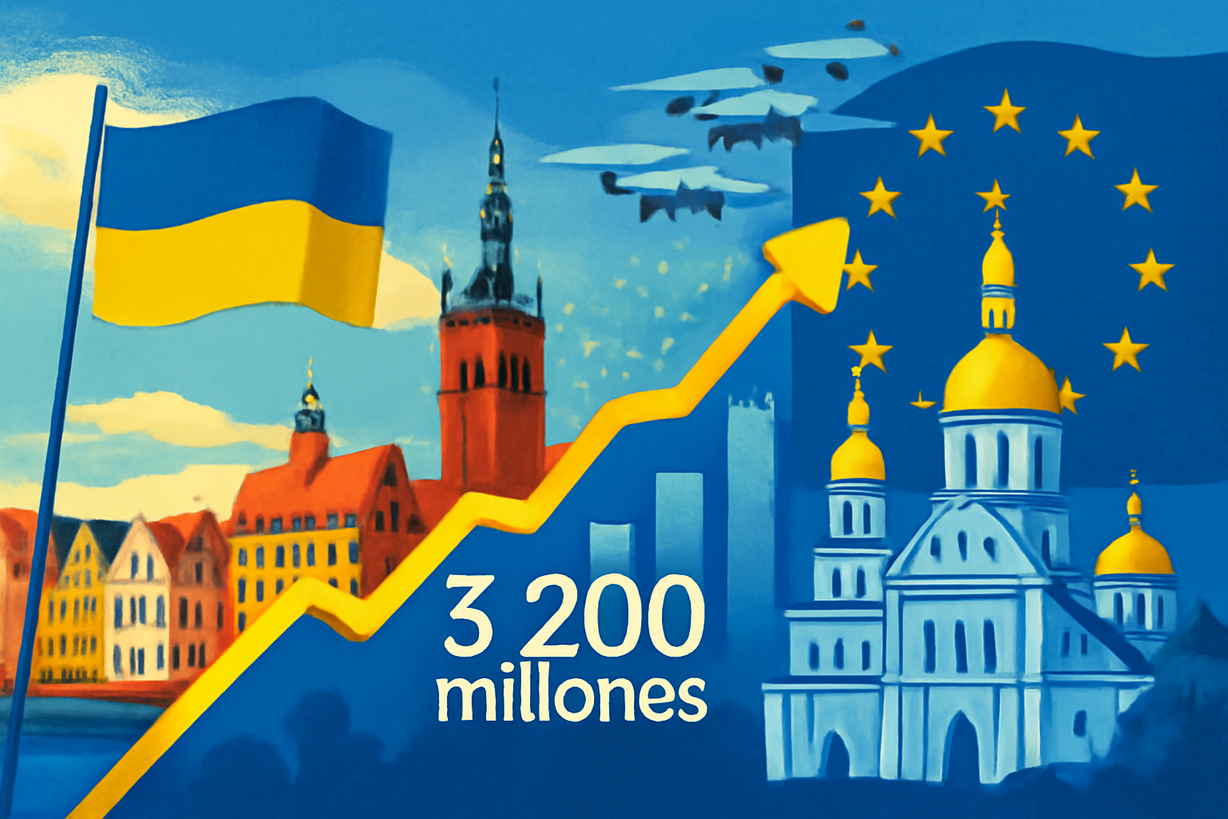 Ursula von der Leyen anuncia 3.200 millones de euros para Ucrania en Gdansk
