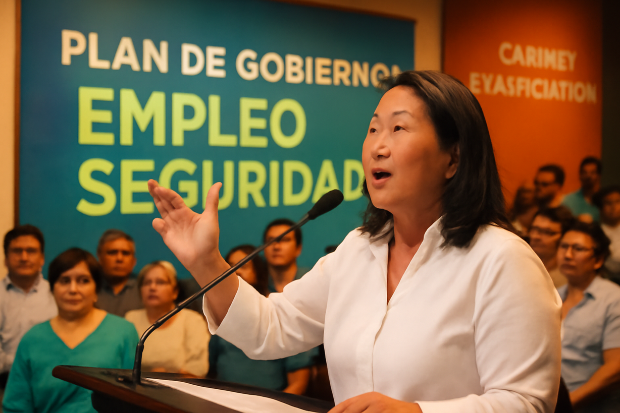 Keiko Fujimori presenta su plan para un Perú más seguro y próspero