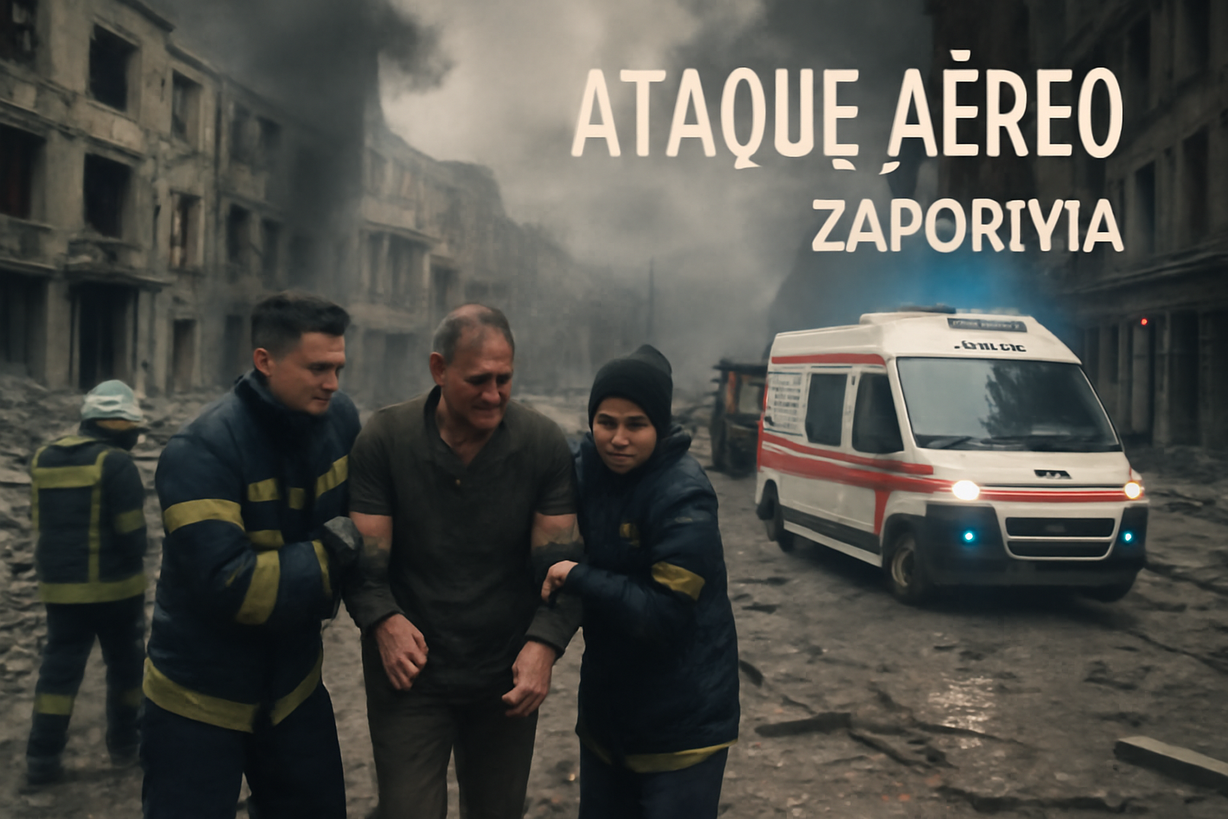 Ataque aéreo ruso en Zaporiyia deja dos muertos y 16 heridos