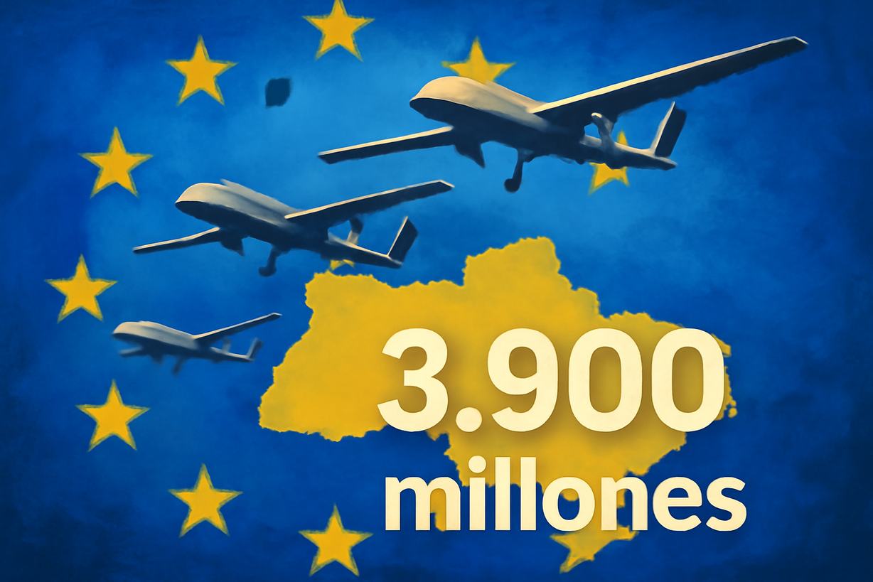 Europa aprueba 3.900 millones para drones en apoyo a Ucrania