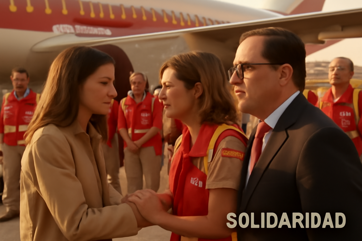Reina Letizia y Ministro Albares despiden a equipo médico rumbo a Venezuela