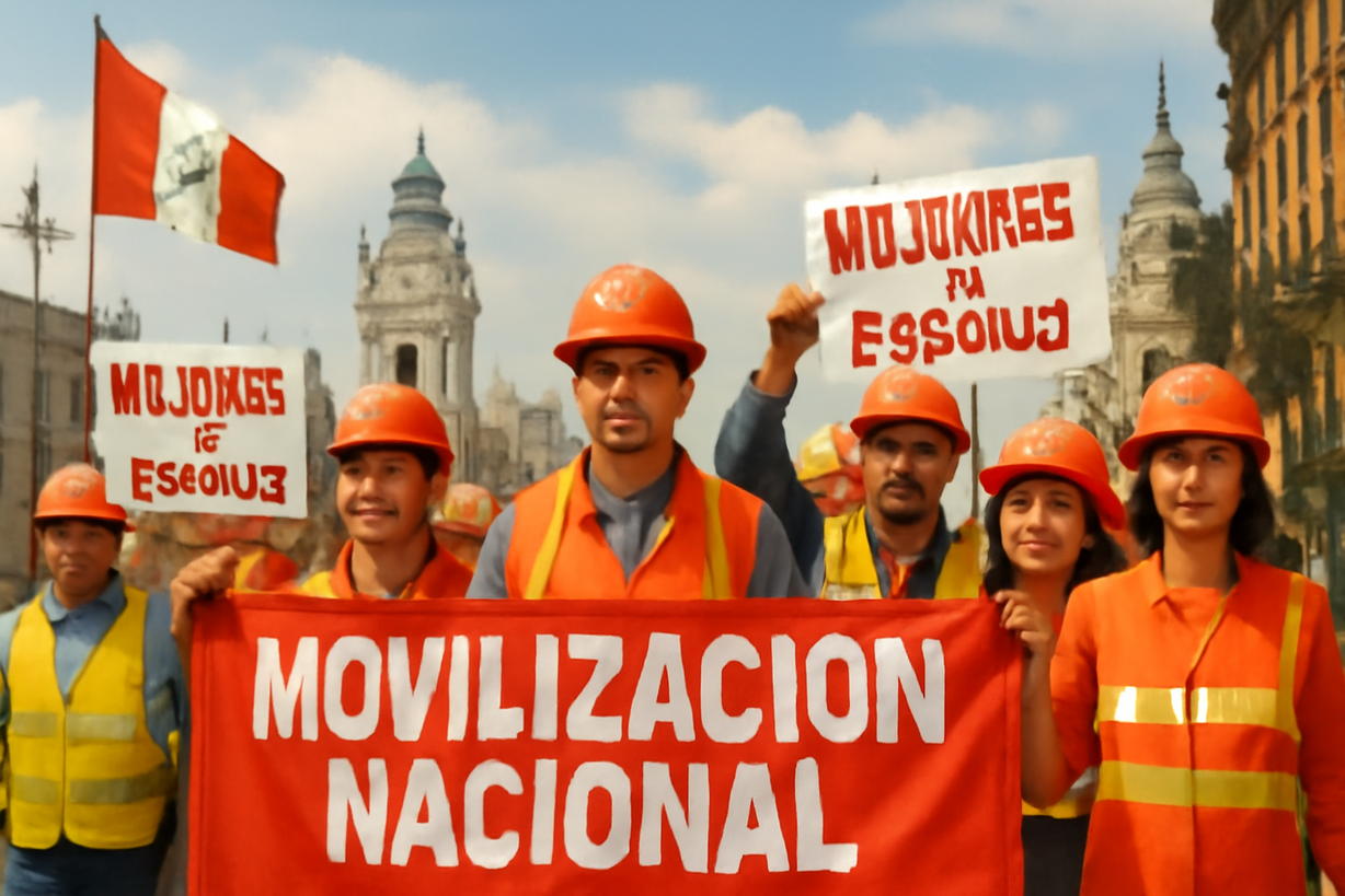 Movilización Nacional de Trabajadores de Construcción por Mejores Servicios de Salud