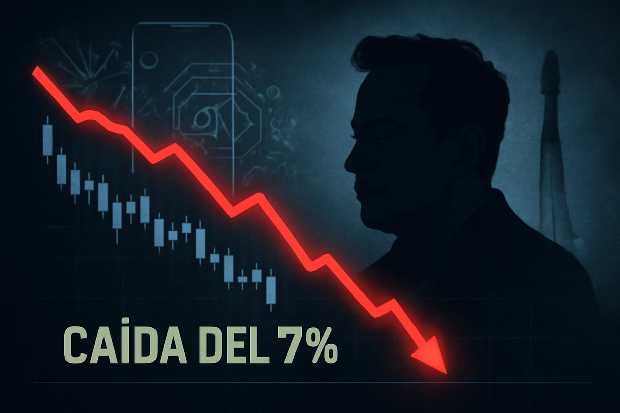 Caída del 7% en acciones de SpaceX tras desmentido de Musk sobre prototipo de IA