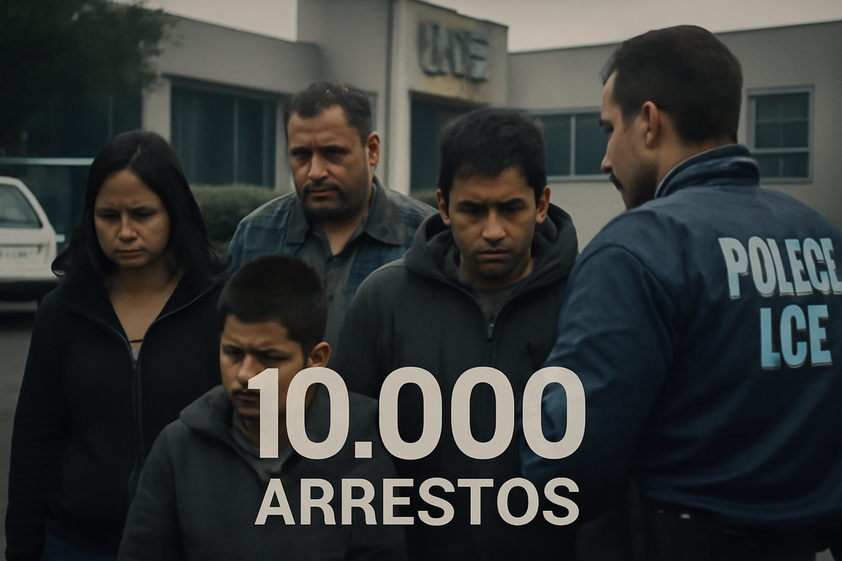 Trump Intensifica Arrestos de Inmigrantes: Más de 10,000 en Solo Cinco Días