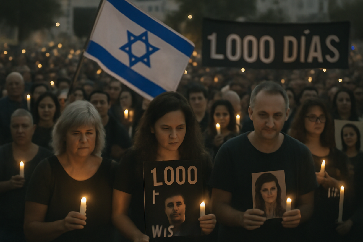 Israel recuerda los 1.000 días del ataque de Hamás: protestas y demandas de justicia