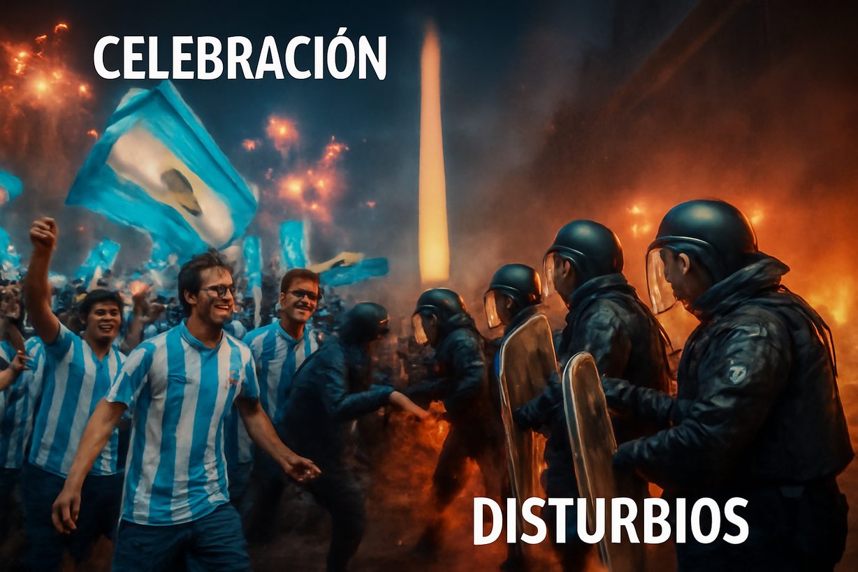 Celebración y violencia: Disturbios tras la victoria de Argentina en el Mundial 2026