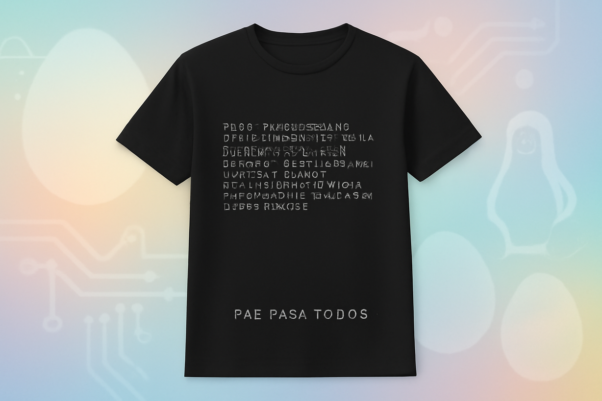 Camiseta de Akamai y Uniqlo: Moda y Tecnología en Código Bash