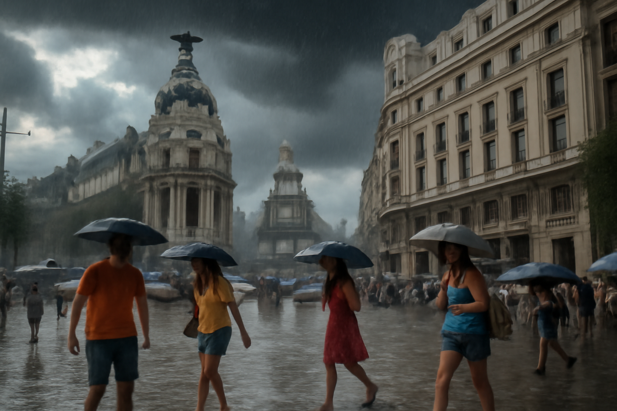 Tormenta Sorprende a Madrid Tras Ola de Calor Extremo