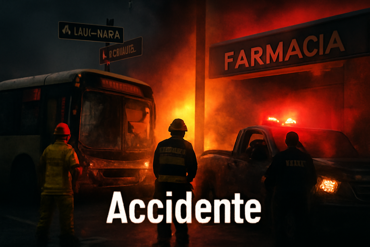 Tragedia en Santiago: Cinco muertos en choque entre bus y camioneta