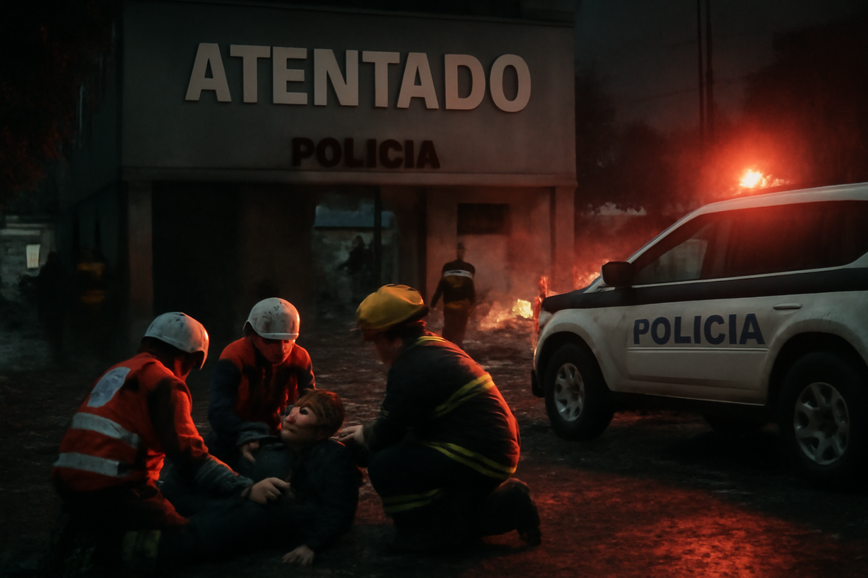 Ataque a estación de policía en Colombia deja tres muertos y diez heridos