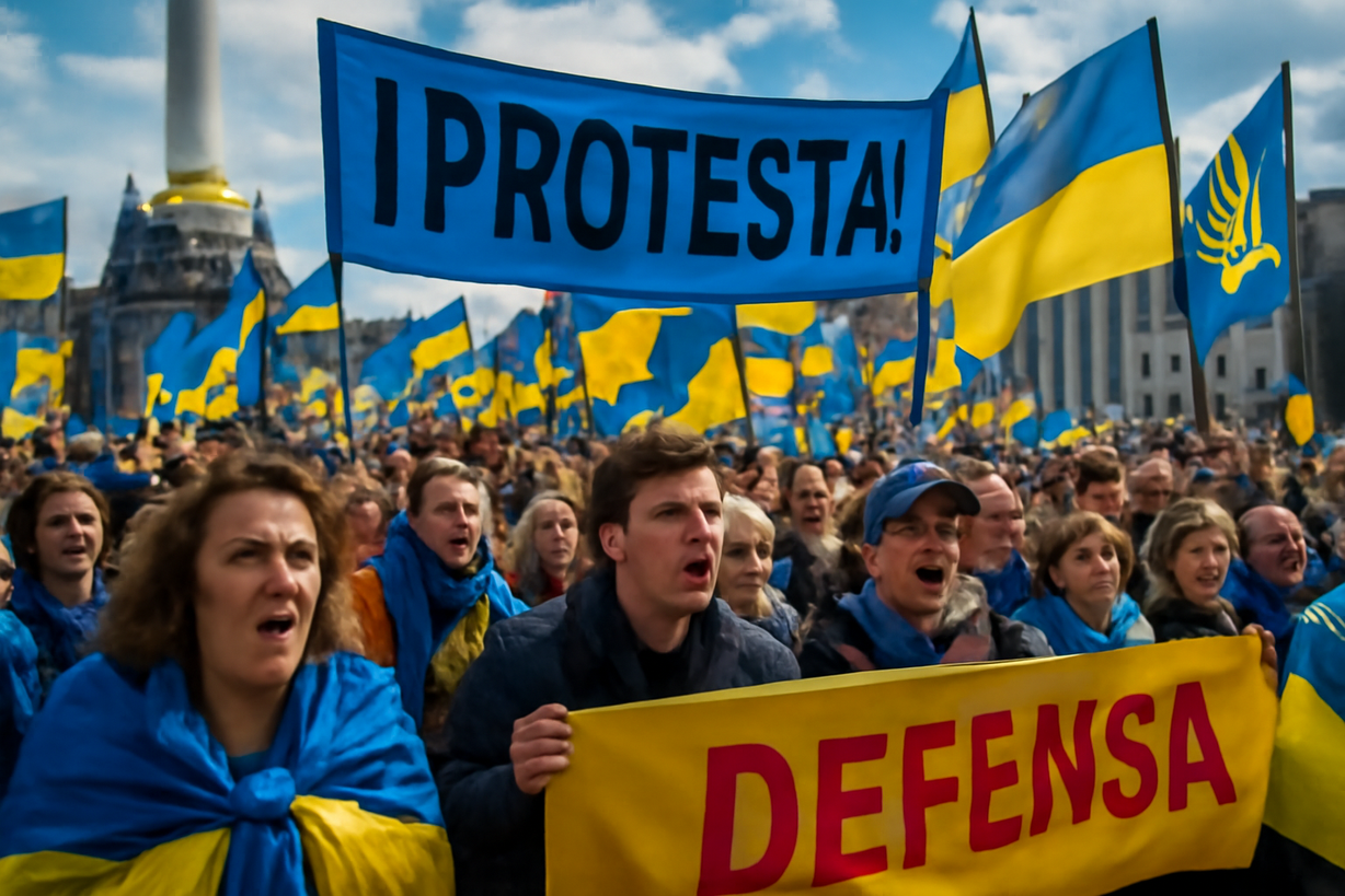 Protestas en Ucrania tras la destitución del ministro de Defensa Fedorov