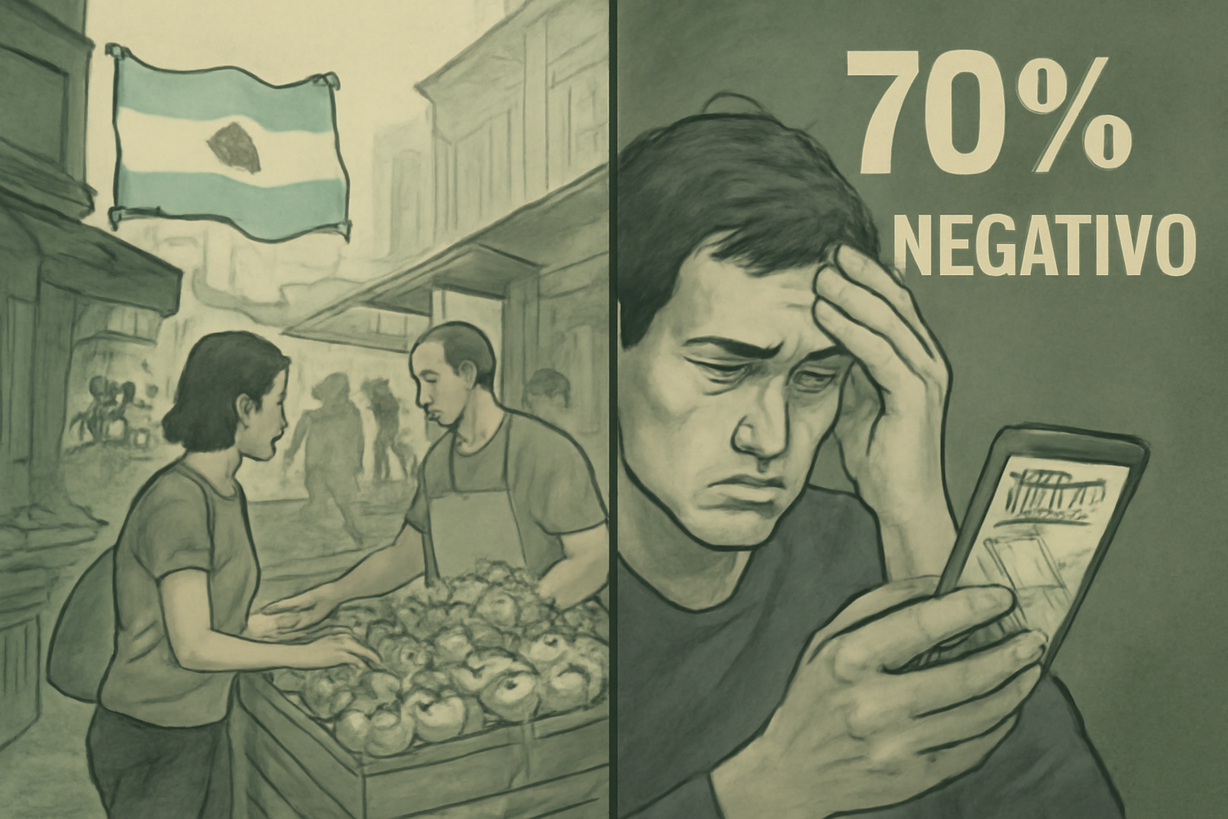 Crisis Económica: El 70% de los Argentinos Expresa Descontento en Redes Sociales