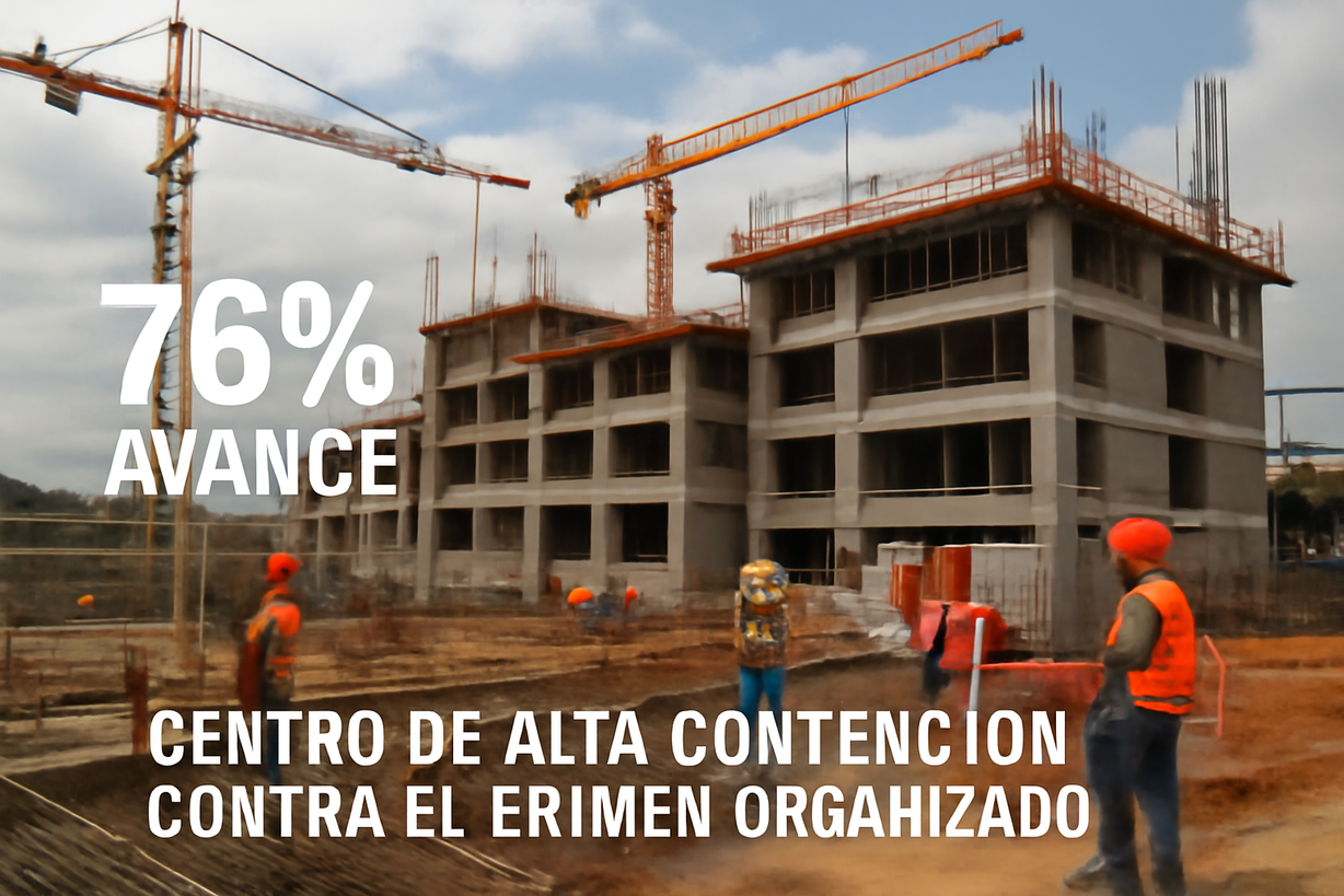 Avance del 76% en el Centro de Alta Contención contra el Crimen Organizado en Costa Rica