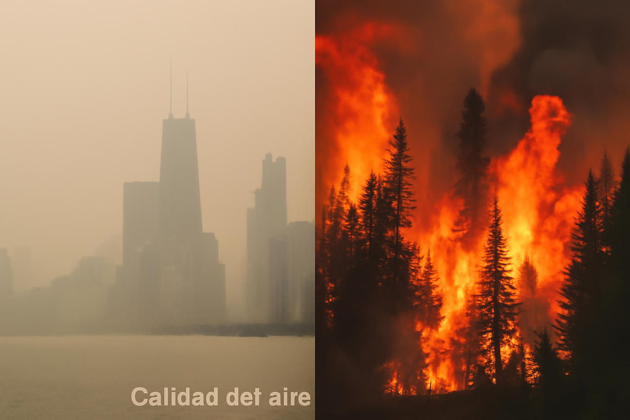 Incendios en Canadá: Humo Denso Afecta la Calidad del Aire en Chicago