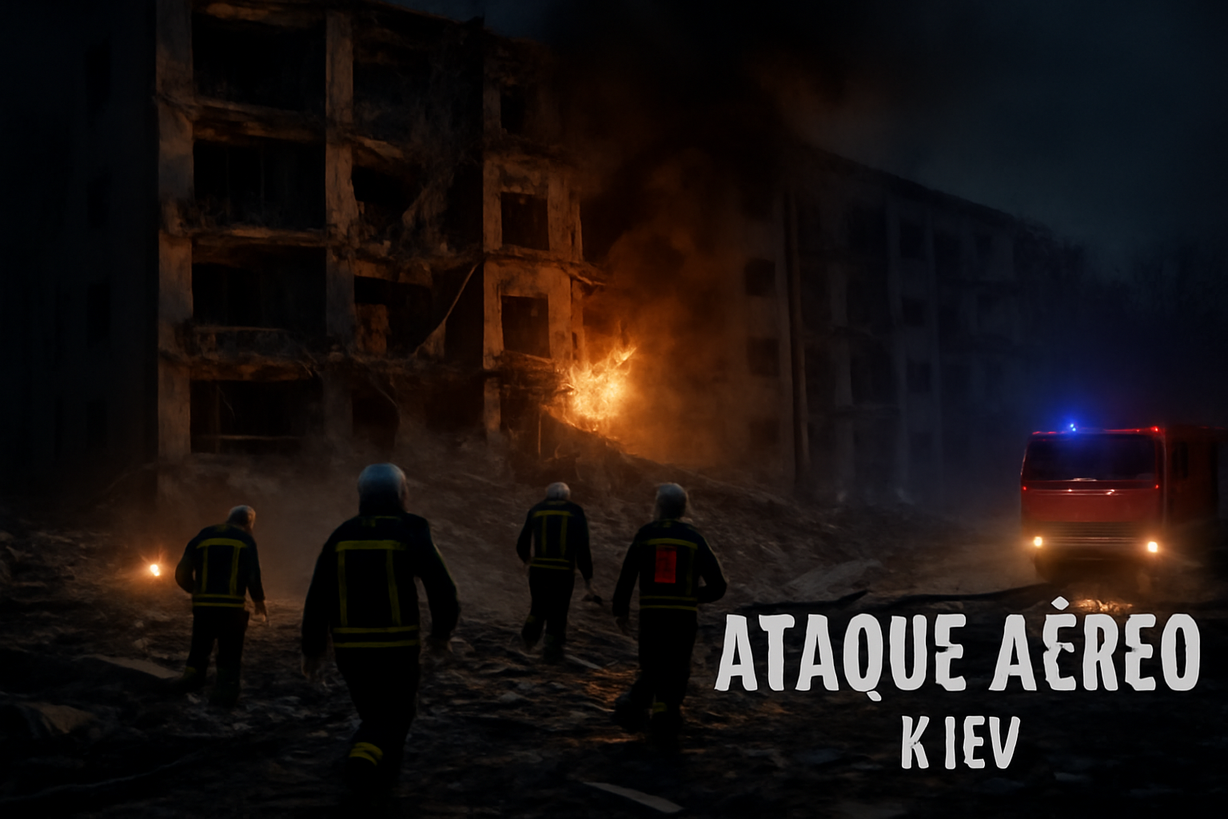 Ataque aéreo ruso en Kiev: un muerto y 16 heridos en la madrugada devastadora