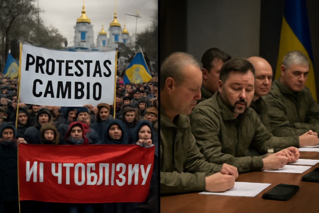 Crisis en Ucrania: Protestas y cambios en la cúpula militar tras la destitución del ministro de Defensa