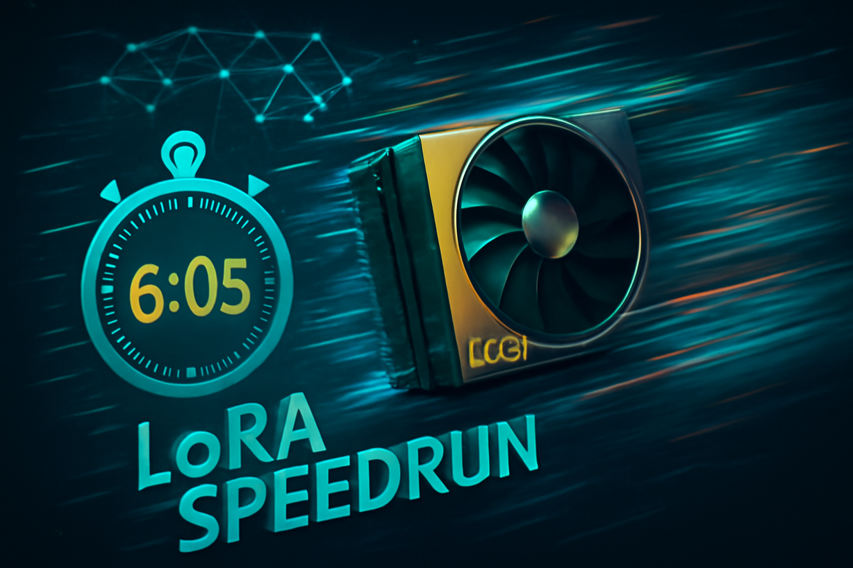 Desafío 'LoRA Speedrun': Optimiza Qwen2.5-1.5B y supera el récord de precisión en 6 minutos