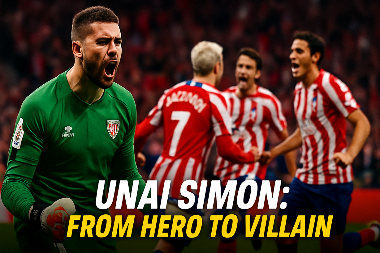 Unai Simón: De héroe a villano en la derrota ante el Atlético