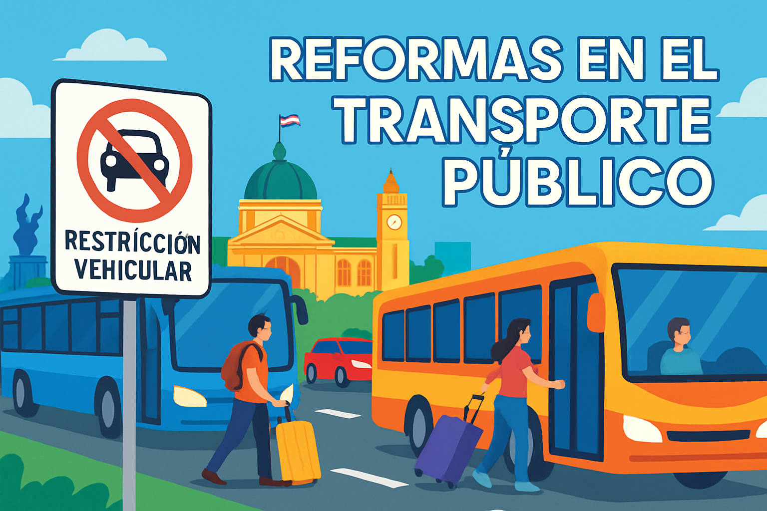 Reformas y Cambios en el Transporte Público de Costa Rica: Suspensión de Restricción Vehicular y Nuevas Leyes