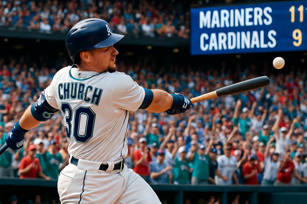 Los Mariners superan a los Cardinals en un emocionante duelo a pesar del brillo de Nathan Church