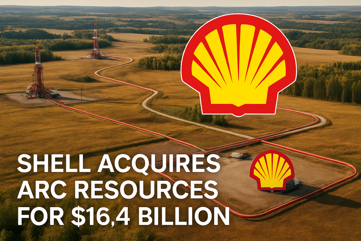 Shell adquiere ARC Resources por 16.400 millones de dólares para fortalecer su presencia en Canadá.