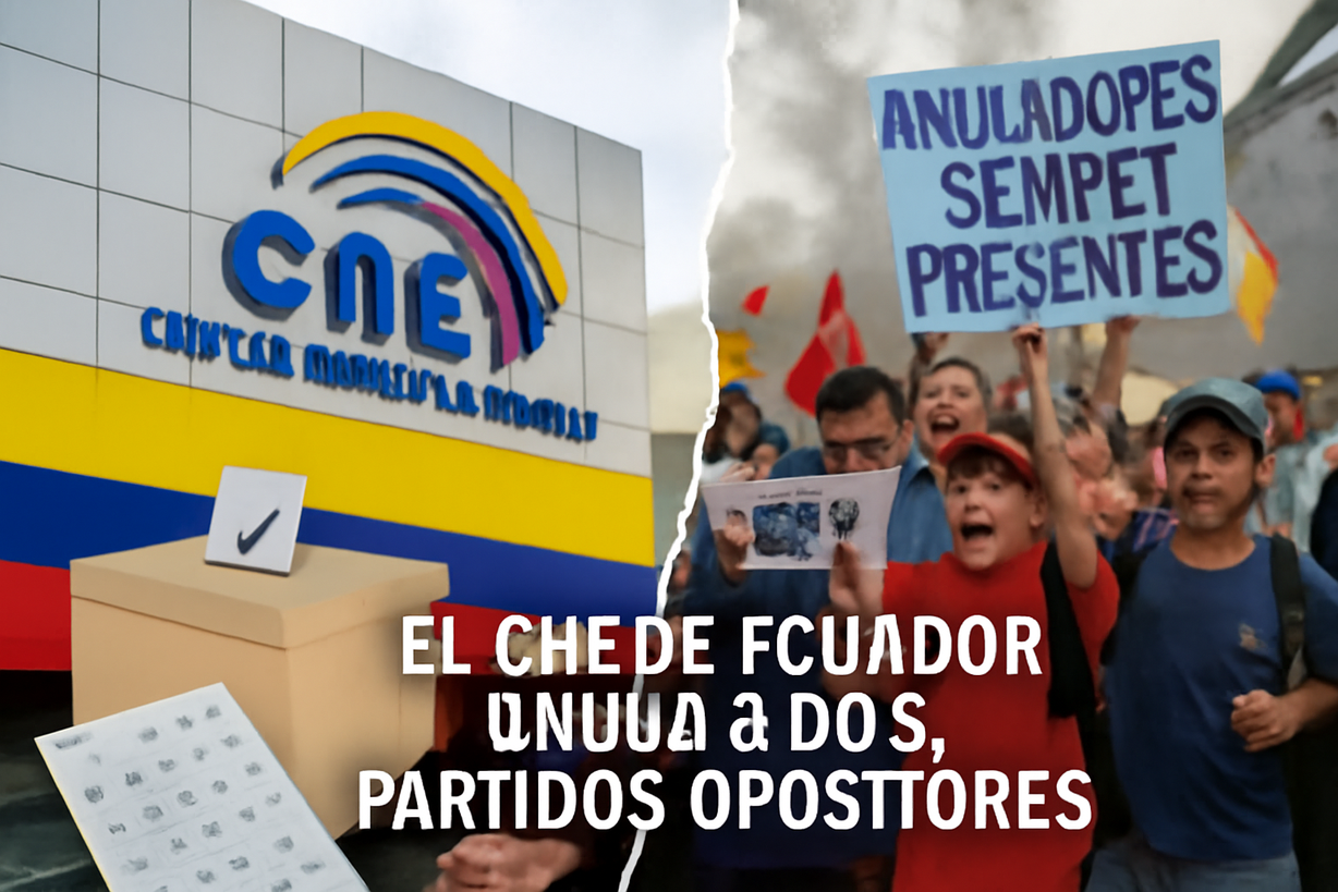 CNE de Ecuador anula partidos opositores a siete meses de elecciones locales
