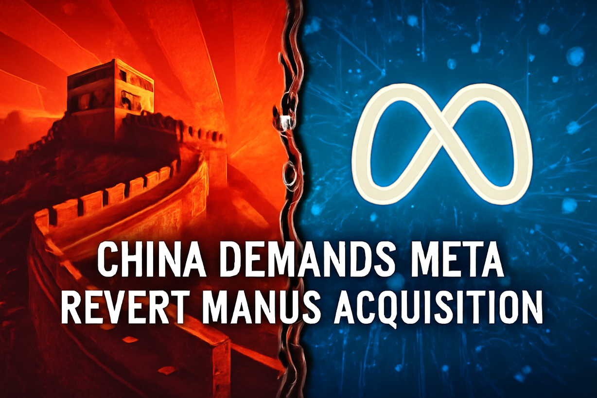 China frena la compra de Meta por la startup Manus de 2.000 millones