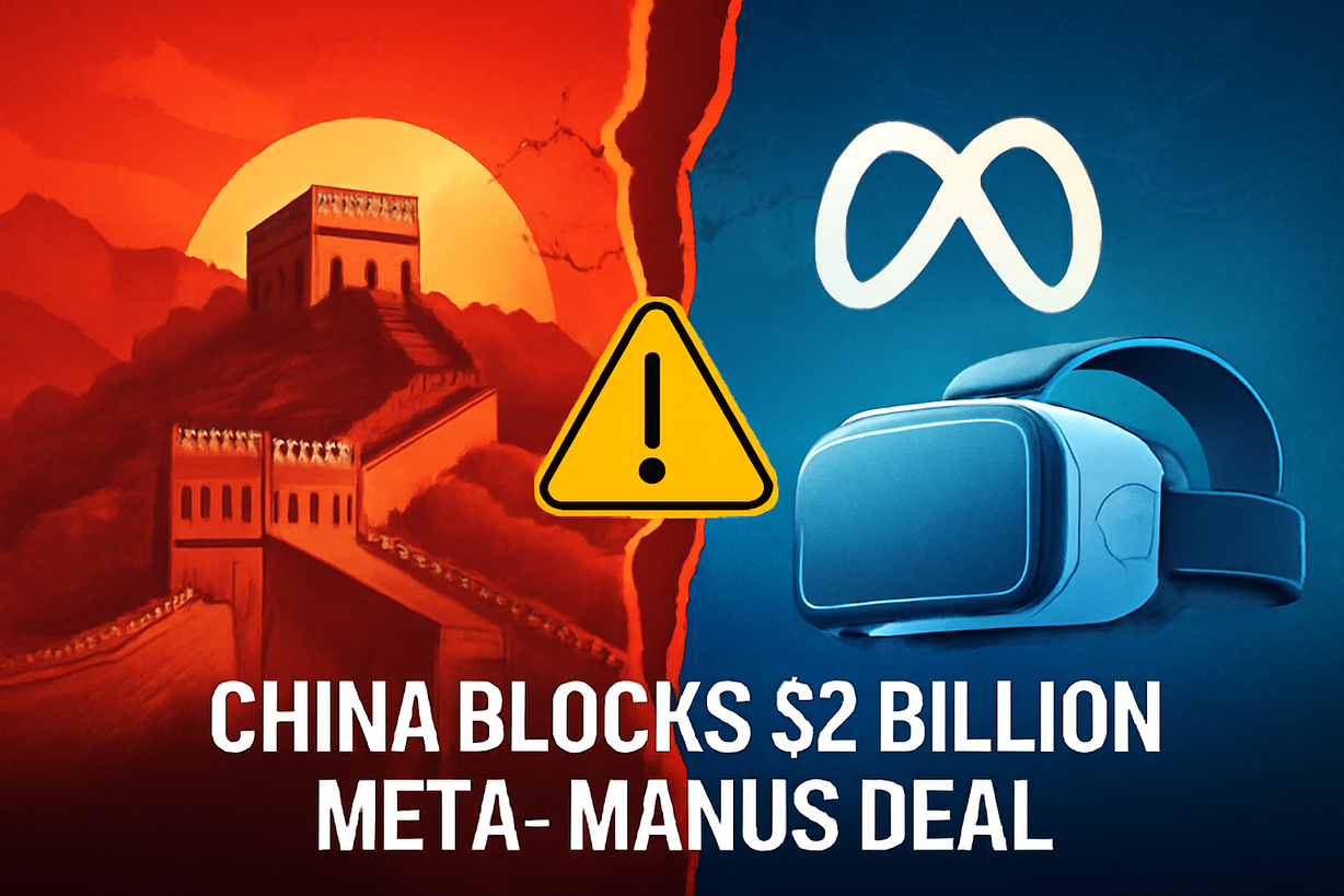 China frena acuerdo de 2.000 millones entre Meta y Manus en medio de tensiones tecnológicas
