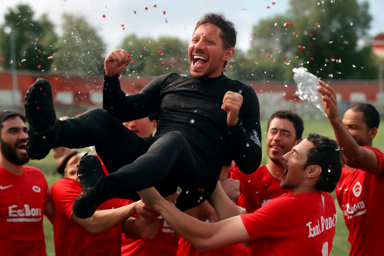Simeone celebra su cumpleaños con el Atlético antes de la semifinal de Champions