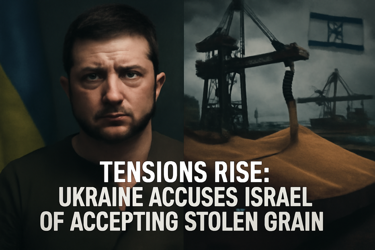 Zelenski acusa a Israel de permitir grano robado por Rusia