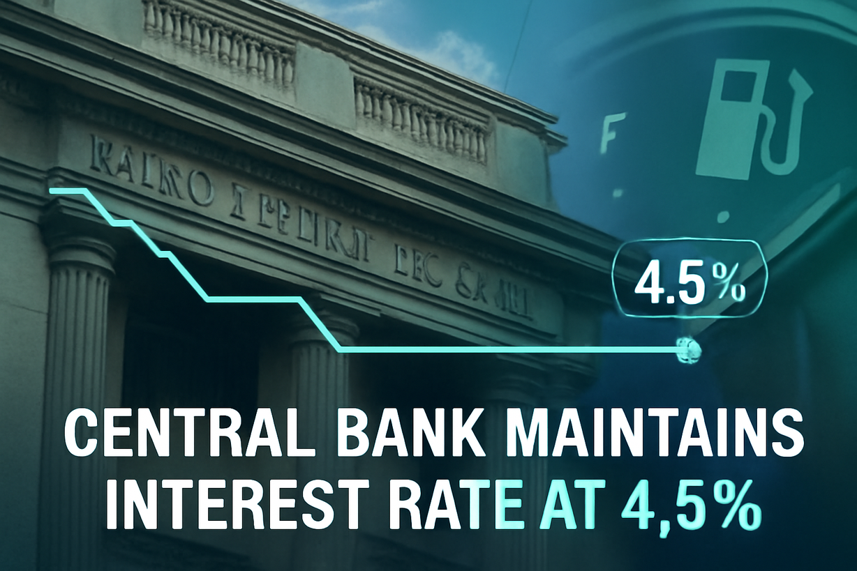 Banco Central de Chile mantiene tasa en 4,5% para combatir inflación.